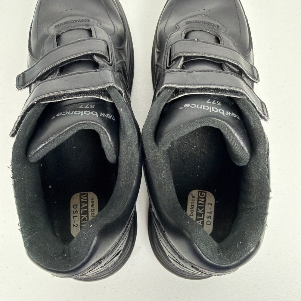 New Balance 577 Black Leather Casual Walking Shoes MW577VK Men's Size 11.5 D USA - Picture 8 of 9